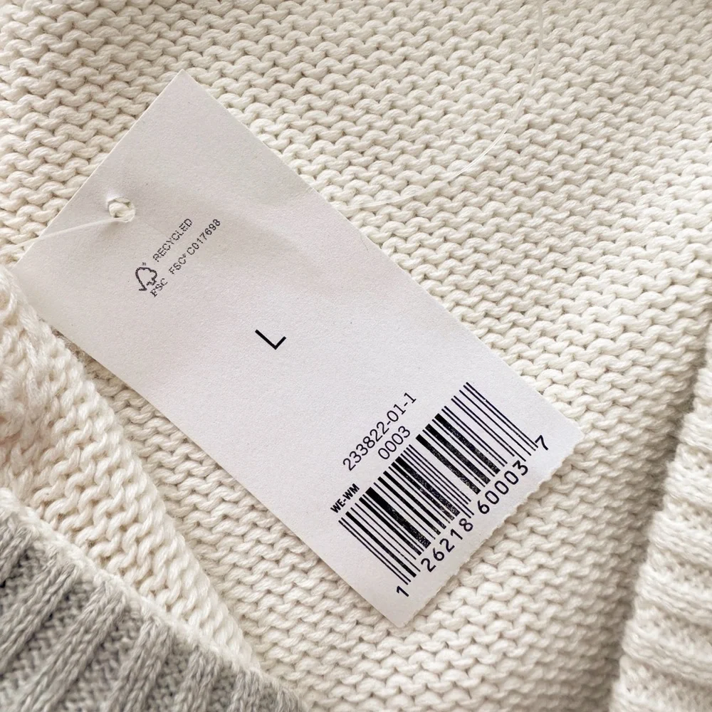 NWT Banana Republic Cream Button-Up Sweater 100% Cotton - Picture 5 of 5